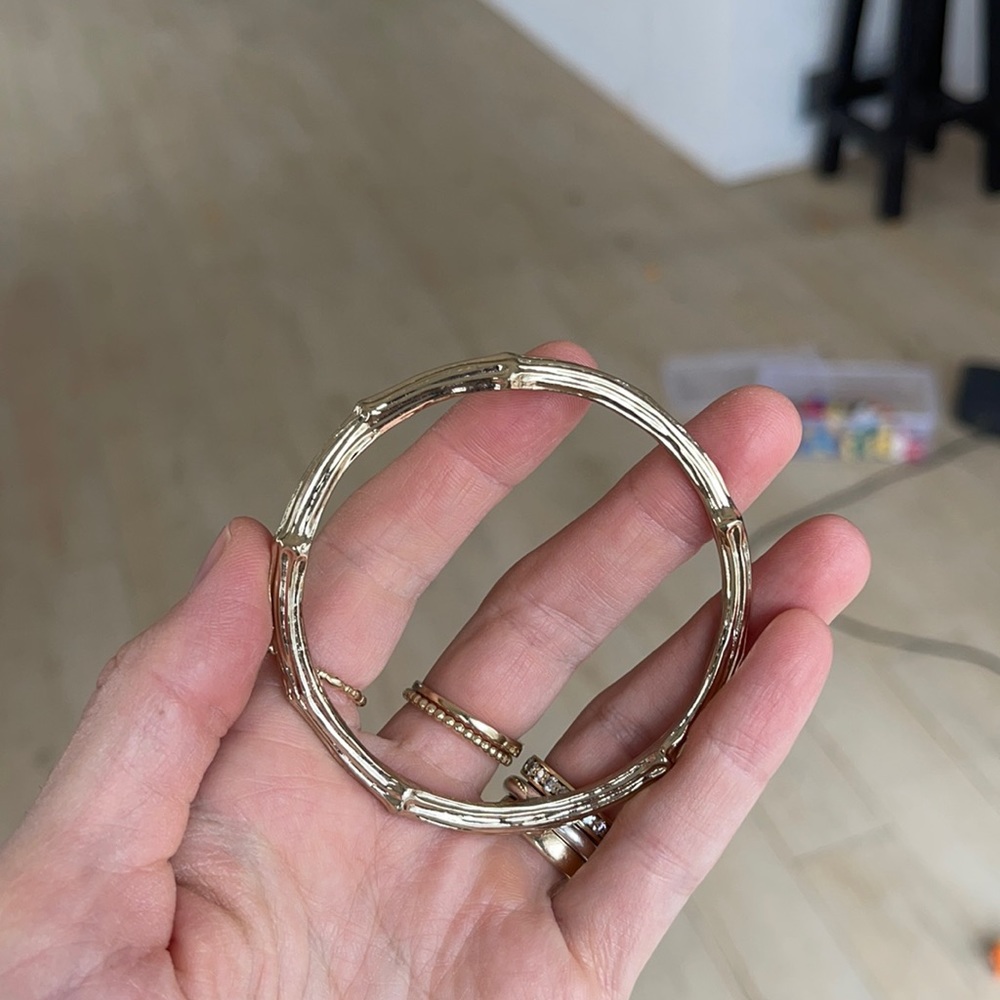 Gold Rose Thorn Bangle